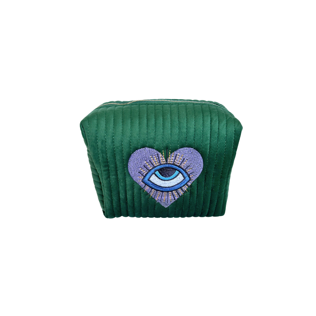 Velvet Green Eye Vanity Bag
