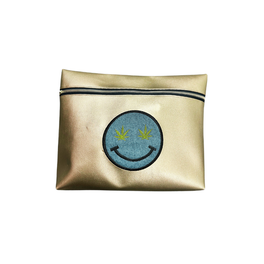 Gold Denim Smiley